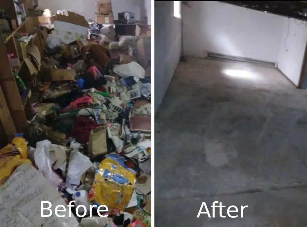 Estate cleanout before and after in Manor TX